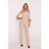 Společenský overal s volánky Stylove S416 béžový