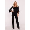 Společenský overal s volánky Stylove S416 černý