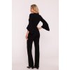 Společenský overal s volánky Stylove S416 černý