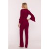 Společenský overal s volánky Stylove S416 bordó