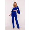 Společenský overal s volánky Stylove S416 modrý