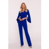 Společenský overal s volánky Stylove S416 modrý