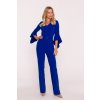 Společenský overal s volánky Stylove S416 modrý