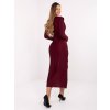 Elegantní šaty s řasením Italy Fashion bordó