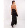 Dlouhé šaty s efektním výstřihem Italy Fashion černé