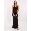 Dlouhé šaty s efektním výstřihem Italy Fashion černé