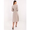Elegantní šaty se sponami Italy Fashion béžové