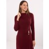 Elegantní šaty se sponami Italy Fashion bordó