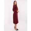 Elegantní šaty se sponami Italy Fashion bordó