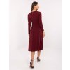 Elegantní šaty se sponami Italy Fashion bordó