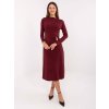 Elegantní šaty se sponami Italy Fashion bordó
