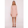 Elegantní minišaty MOE M872 béžové