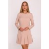 Elegantní minišaty MOE M872 béžové