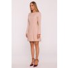 Elegantní minišaty MOE M872 béžové