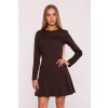 Elegantní minišaty MOE M872 hnědé