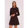 Elegantní minišaty MOE M872 hnědé
