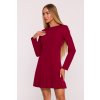 Elegantní minišaty MOE M872 bordó
