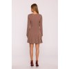 Elegantní minišaty MOE M872 mocca