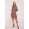 Elegantní minišaty MOE M872 mocca