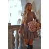 Elegantní minišaty MOE M872 mocca