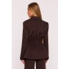 Elegantní sako se šňůrkami MOE M873 hnědé
