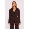 Elegantní sako se šňůrkami MOE M873 hnědé