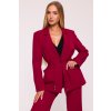 Elegantní sako se šňůrkami MOE M873 bordó