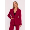 Elegantní sako se šňůrkami MOE M873 bordó