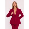 Elegantní sako se šňůrkami MOE M873 bordó