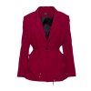 Elegantní sako se šňůrkami MOE M873 bordó