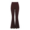 Dámské společenské kalhoty do zvonu MOE M874 hnědé