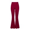Dámské společenské kalhoty do zvonu MOE M874 bordó