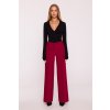 Dámské široké společenské kalhoty MOE M875 bordó