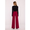 Dámské široké společenské kalhoty MOE M875 bordó