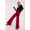 Dámské široké společenské kalhoty MOE M875 bordó