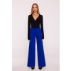 Dámské široké společenské kalhoty MOE M875 královsky modré