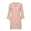 Elegantní minišaty s širokými manžetami MOE M876 béžové