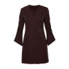 Elegantní minišaty s širokými manžetami MOE M876 hnědé