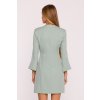 Elegantní minišaty s širokými manžetami MOE M876 mátové