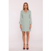 Elegantní minišaty s širokými manžetami MOE M876 mátové