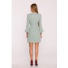 Elegantní minišaty s širokými manžetami MOE M876 mátové