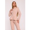 Elegantní peplum overal MOE M878 béžový