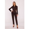 Elegantní peplum overal MOE M878 hnědý