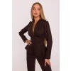 Elegantní peplum overal MOE M878 hnědý