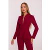 Elegantní peplum overal MOE M878 bordó