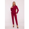 Elegantní peplum overal MOE M878 bordó