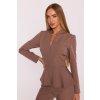Elegantní peplum overal MOE M878 mocca