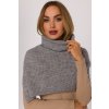 Pletený nákrčník s rolákem MOE M894 šedý
