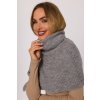 Pletený nákrčník s rolákem MOE M894 šedý
