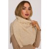 Pletený nákrčník s rolákem MOE M894 světle béžový